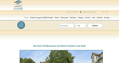 Desktop Screenshot of gasthof-zum-bad.de